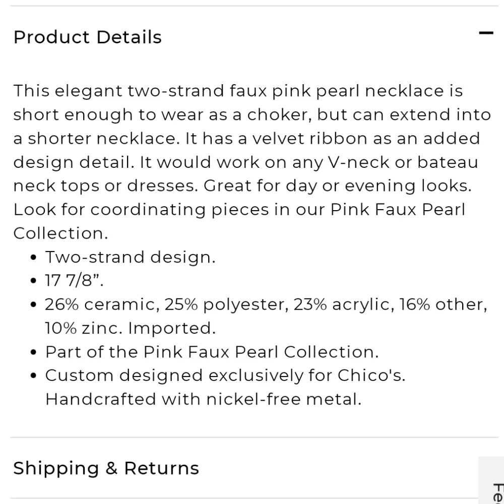 Chico's Taupe Cappuccino Two-Strand Faux Pearl Necklace and Stretch Bracelet Set - Picture 8 of 15